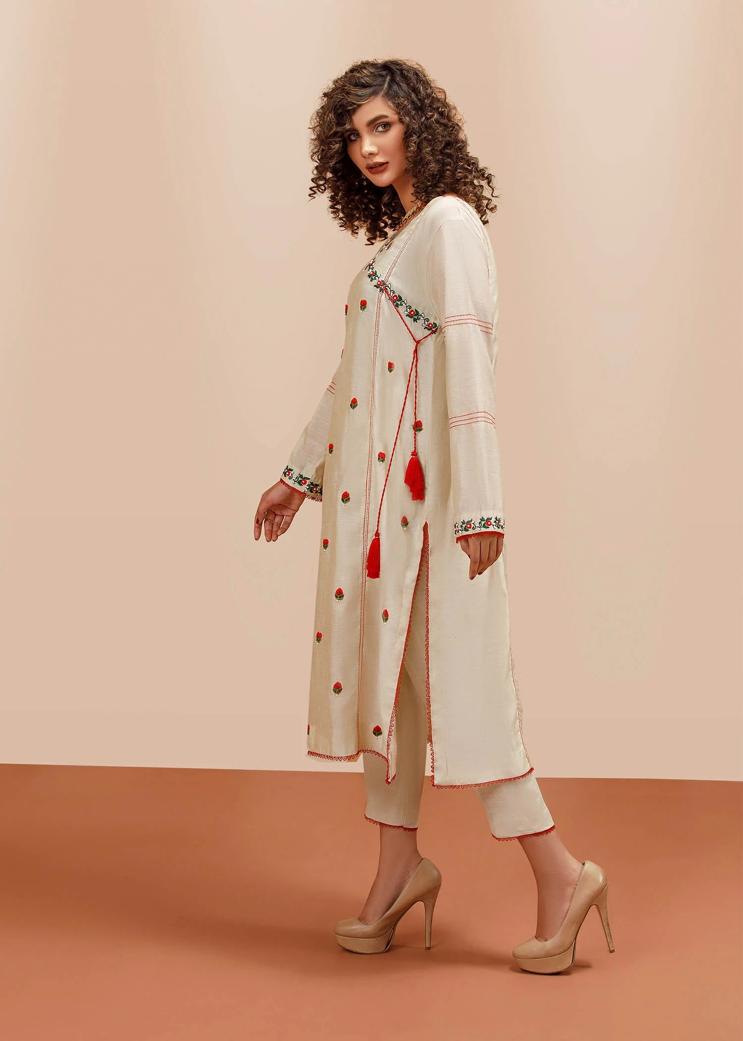 White Dureshahwar Stitched Pret 1 PC