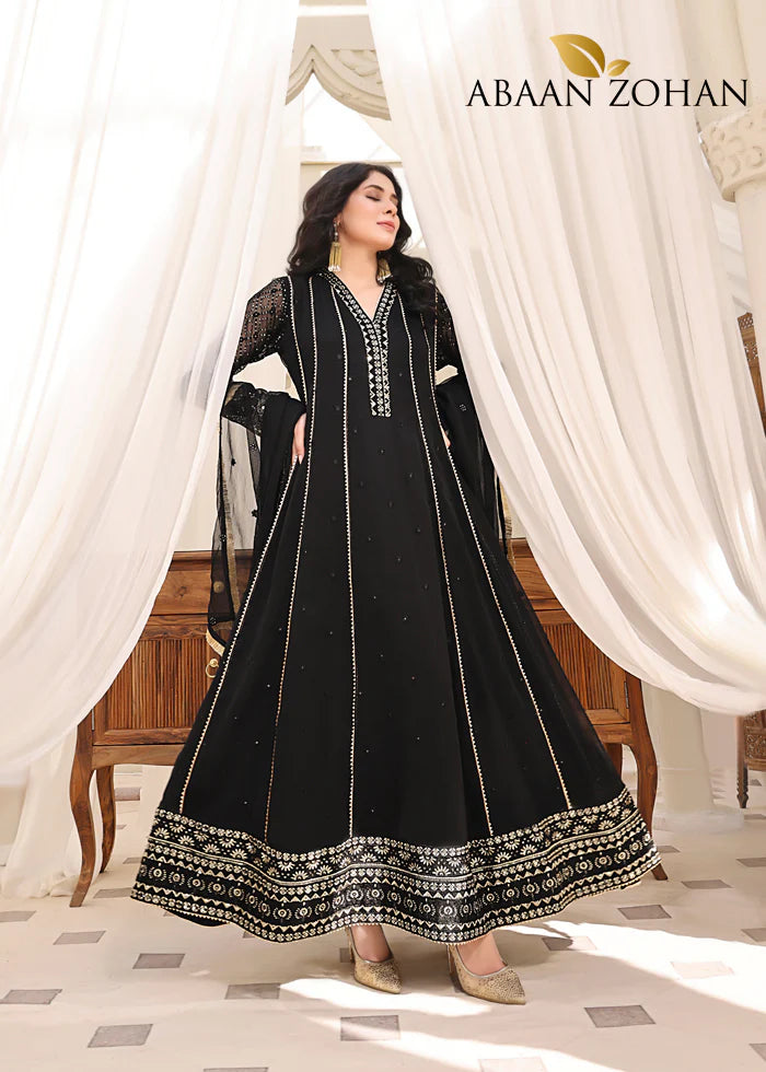 KASHISH BLACK CHIFFON PRET 3 PCs