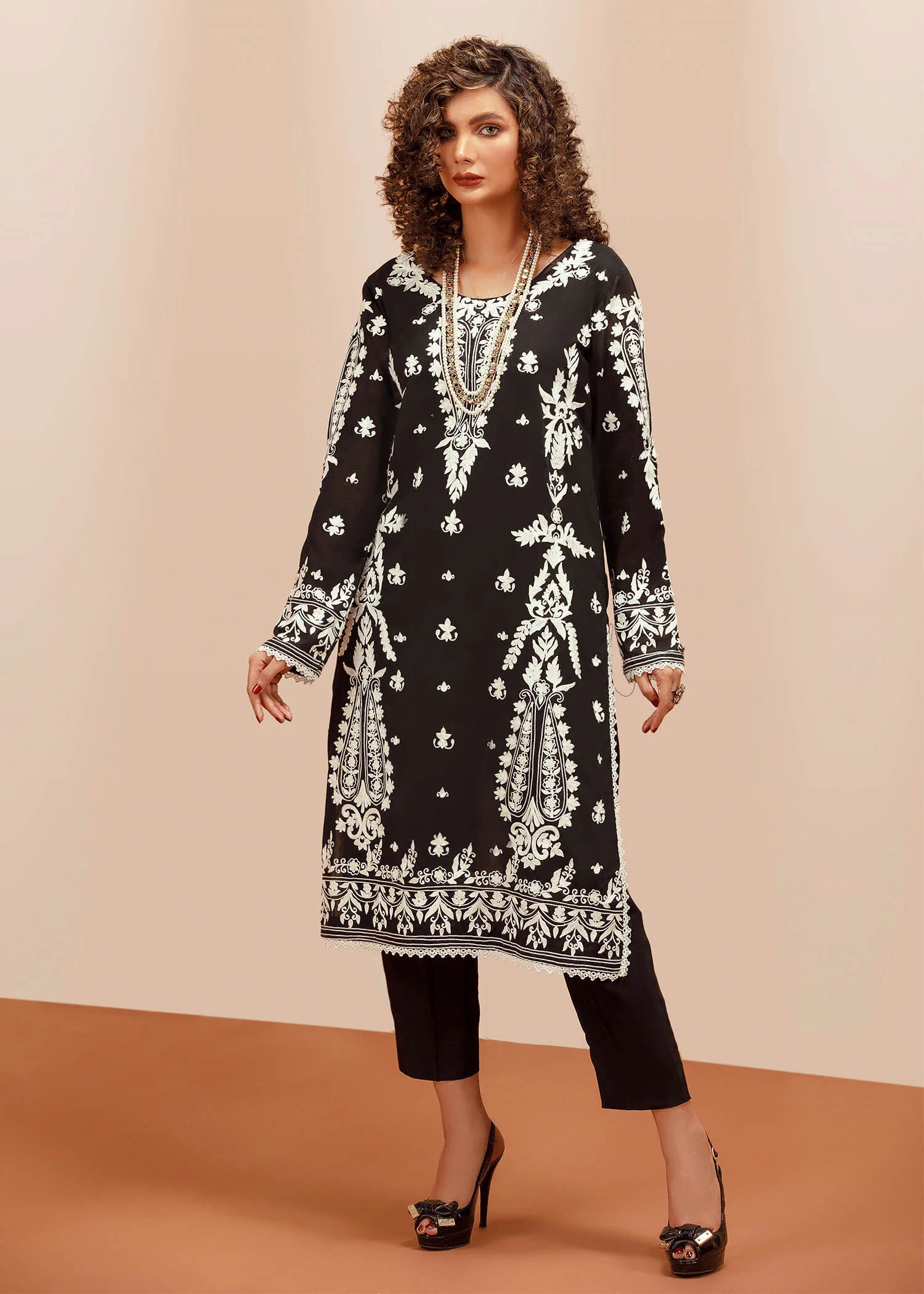 Black Kurta Stitched pret