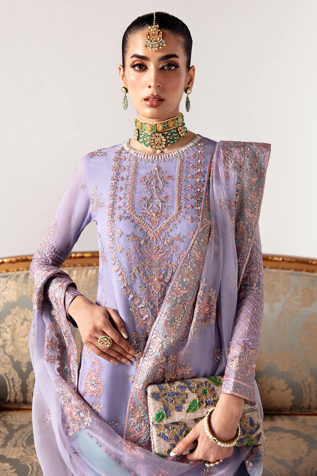 Larah Embroidered Chiffon Unstitched 3 PCs
