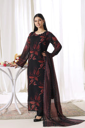 Autumn Ember (FR-821) Chiffon Pret 3 PCs