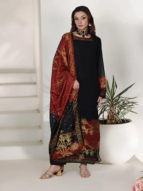 Noir Grace Chiffon Pret 2 PCs