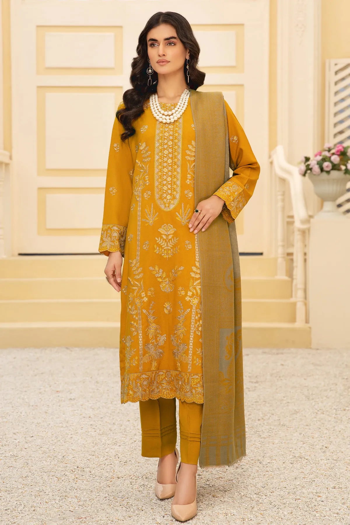 SQ-27 DHANAK EMBROIDERED UNSTITCHED 3 PCs