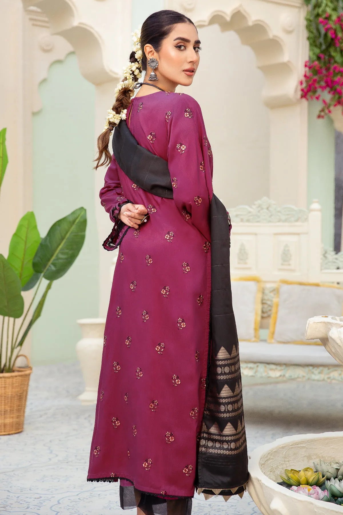 I-12 EMBROIDERED VISCOSE UNSTITCHED 3 PCs