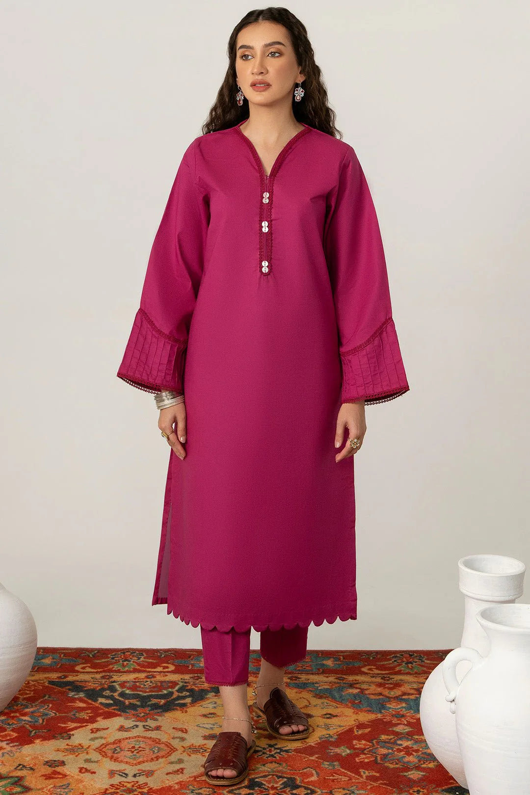 Magenta Pink – NV02D01 Lawn Pret 2 PCs