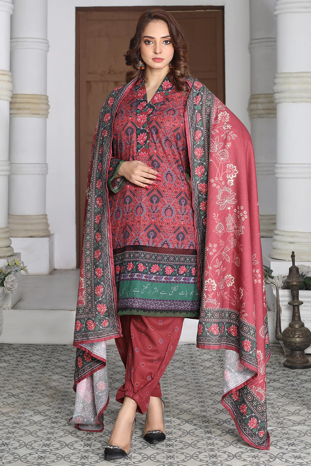 NAGHMA LINEN UNSTITCHED 3 PCs