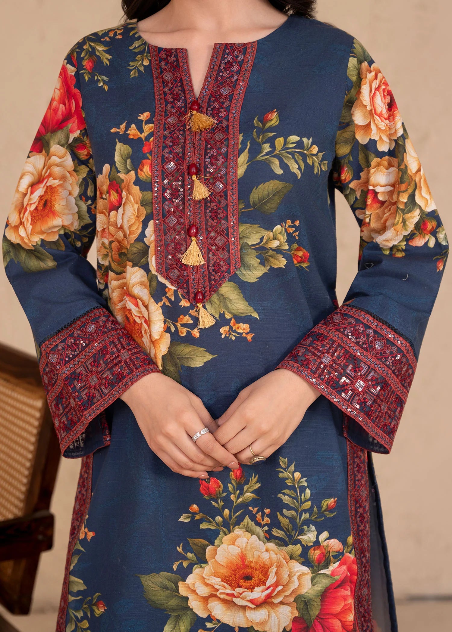 205 Khaddar Pret 3 Pcs meerak sale unstitched