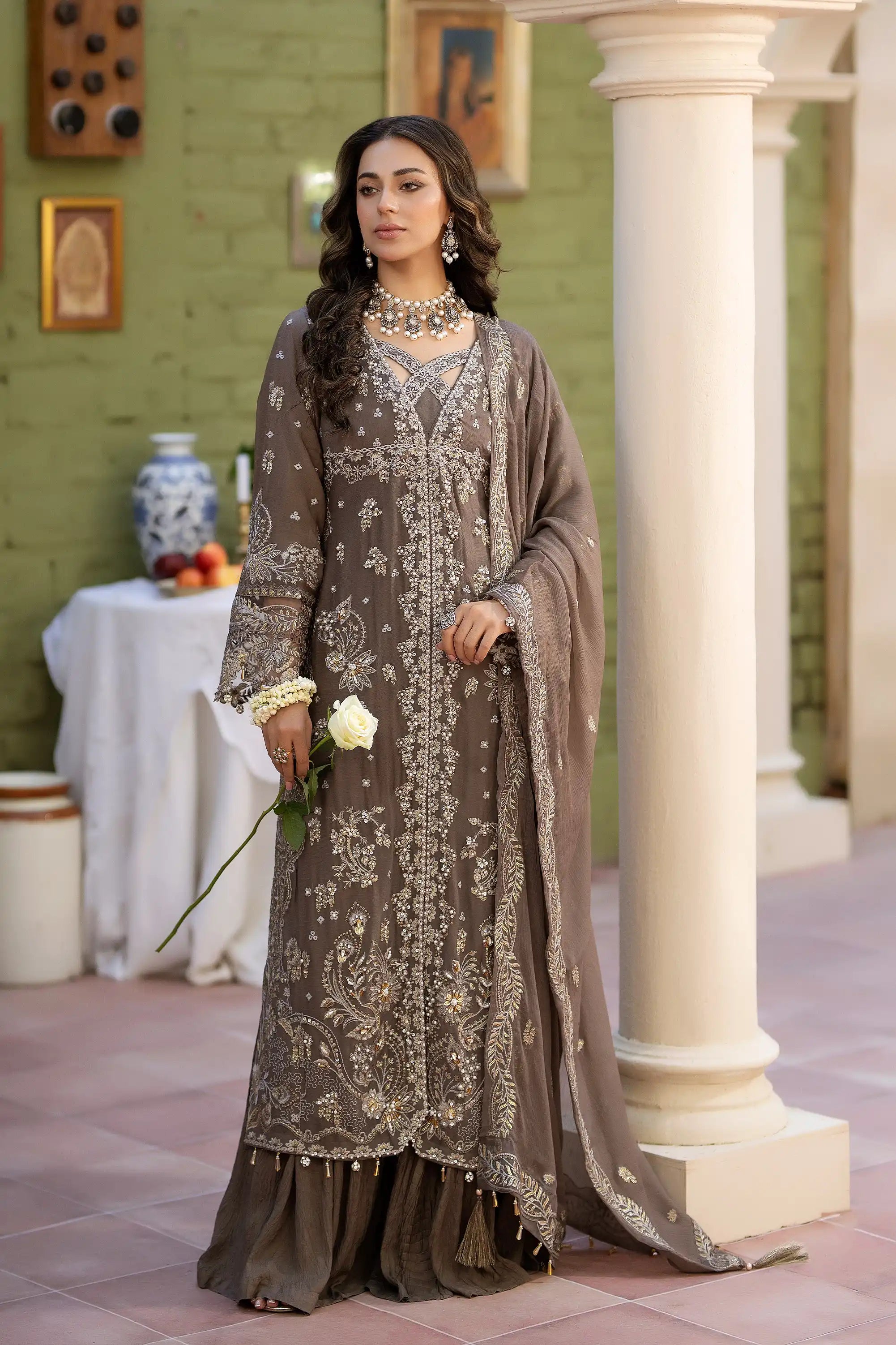 Gulrukh Embroidered Chiffon Pret 3Pcs