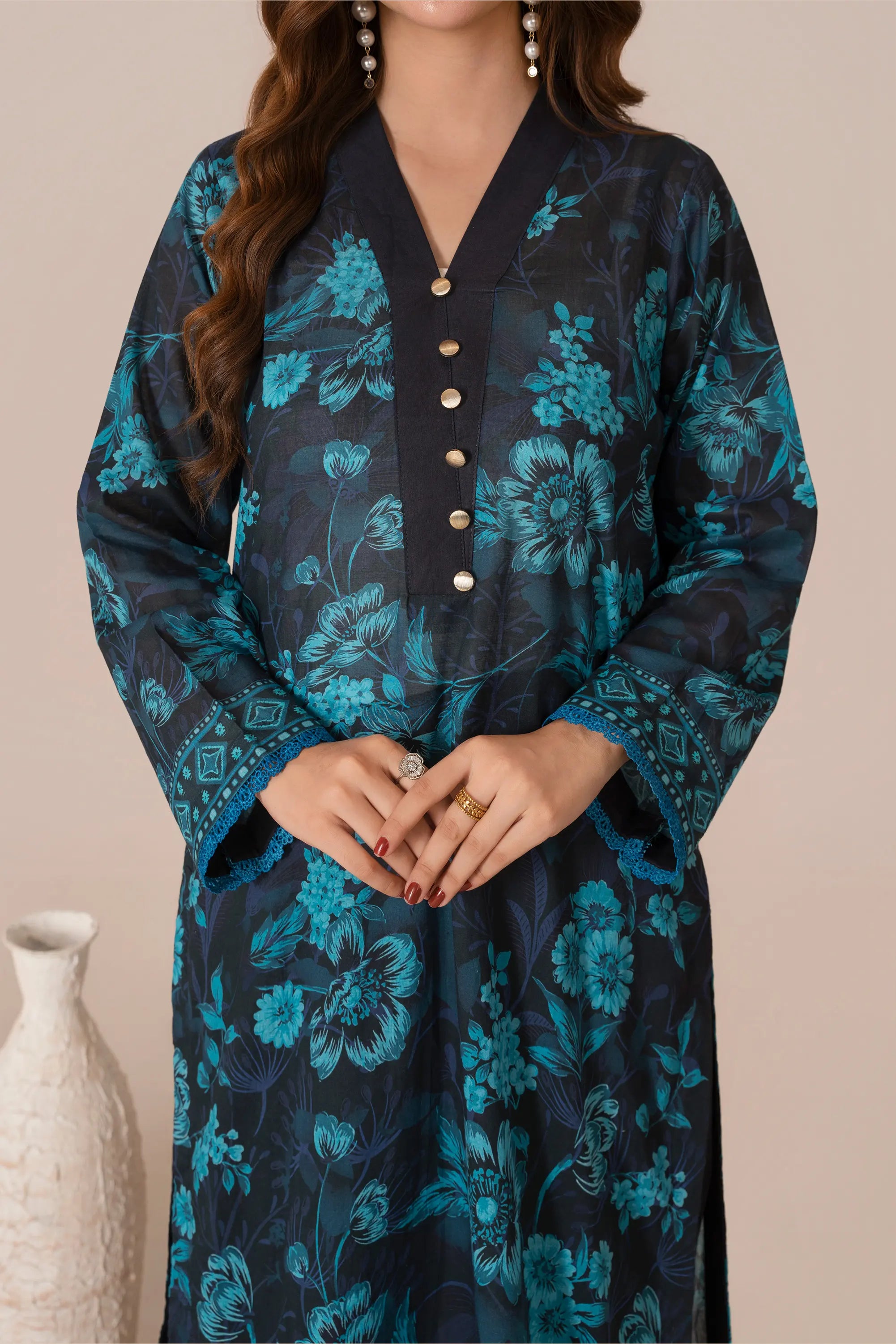 Printed Marina Lawn Pret 3Pcs