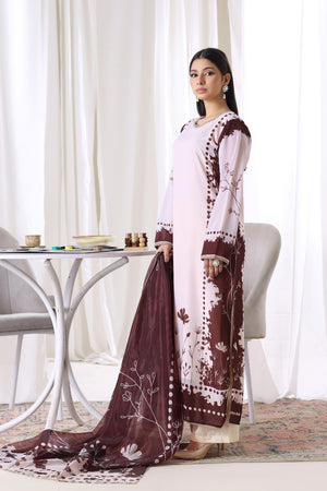 Buraqstore Blush Burgundy chiffon pret on model, elegant women’s dress