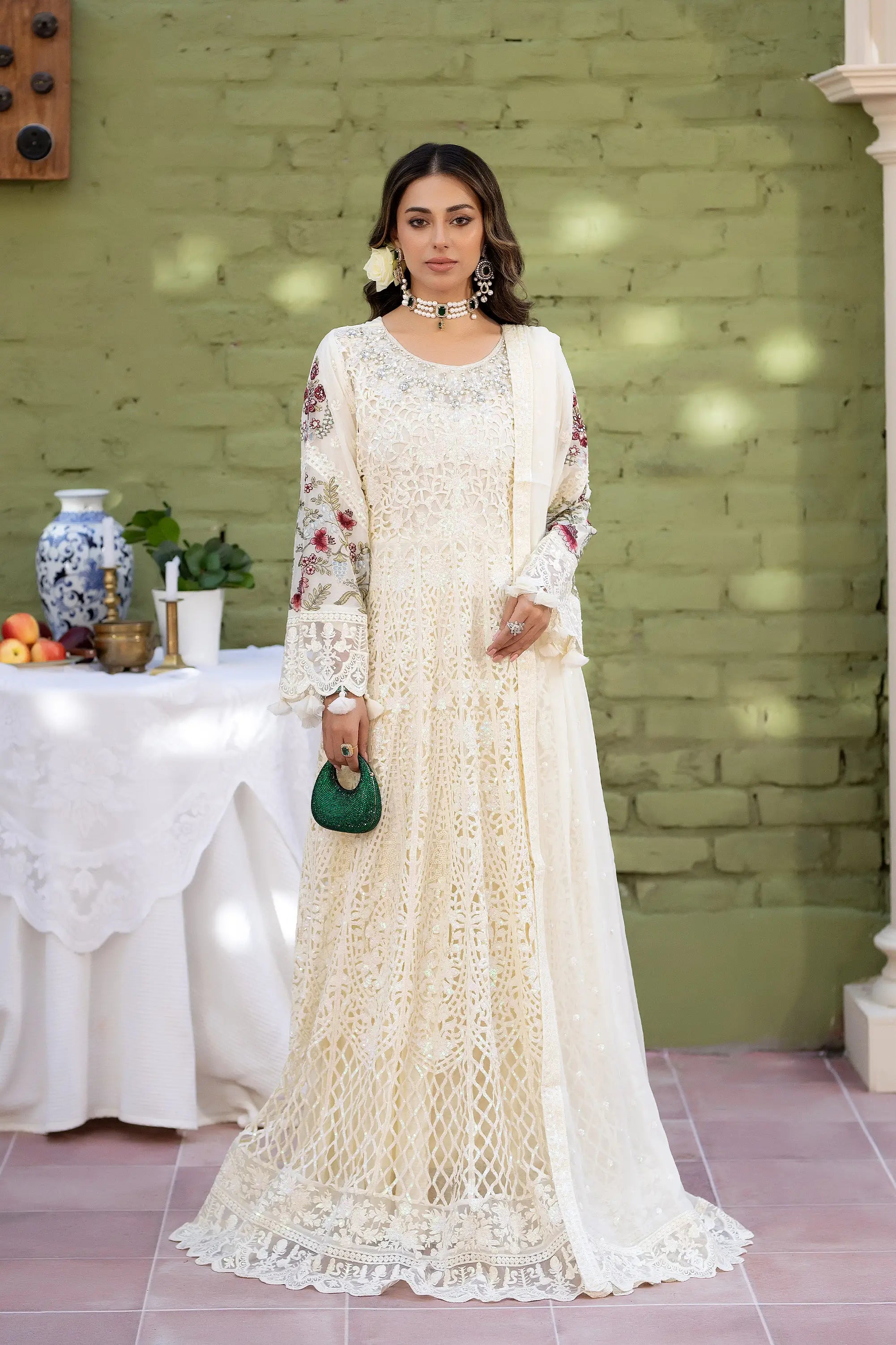 Chandni Embroidered Chiffon Maxi 4Pcs