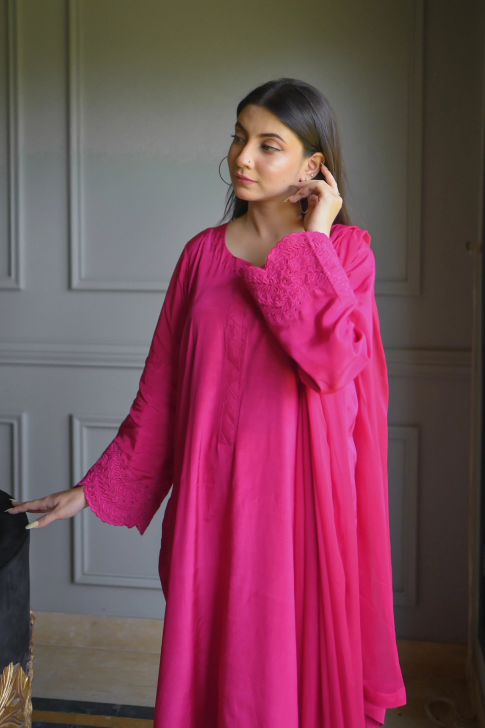 Flora Embroidered Raw Silk Pret 3Pcs