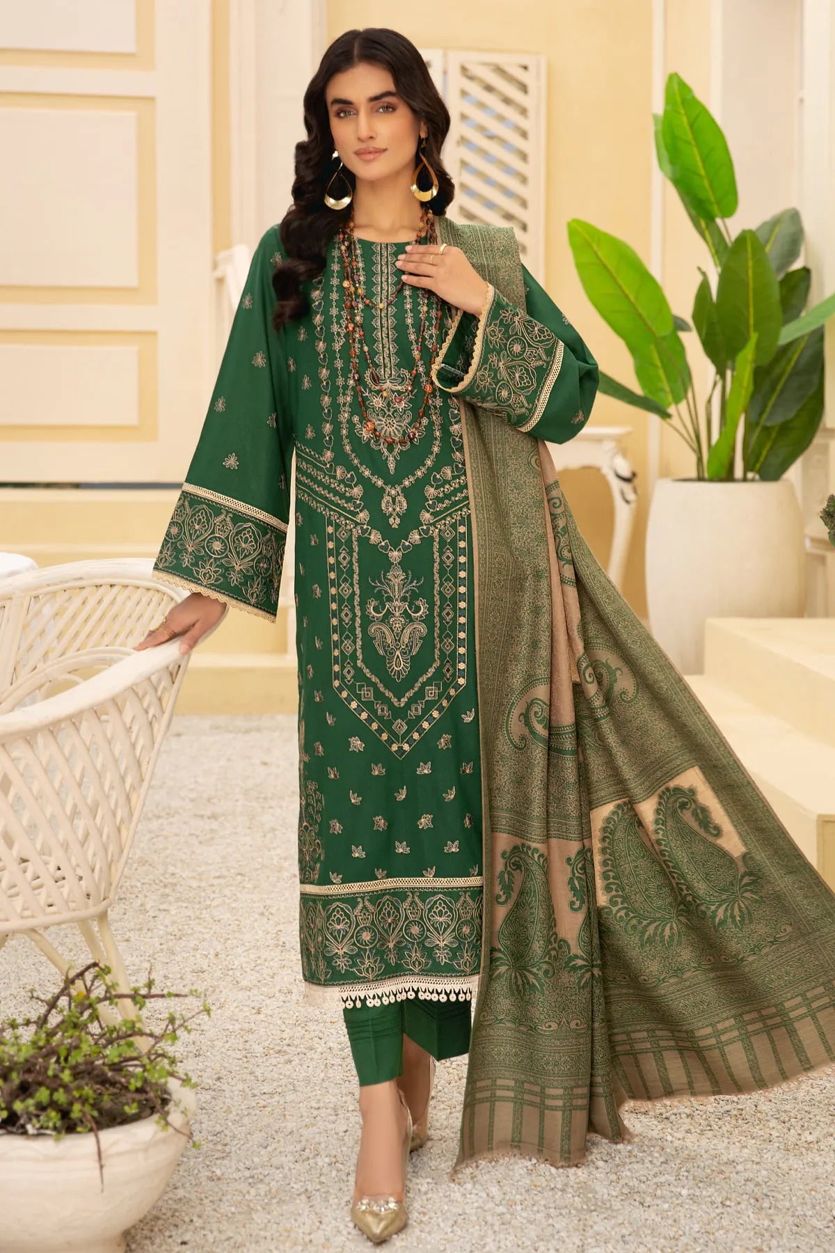 SQ-29 DHANAK EMBROIDERED UNSTITCHED 3 PCs