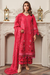 Winter sale collection ladies online Pakistan Surkhru S-24 Unstitched 3PC by Buraq Store, featuring embroidered details, soft fabric, and stylish modern design for women. 
