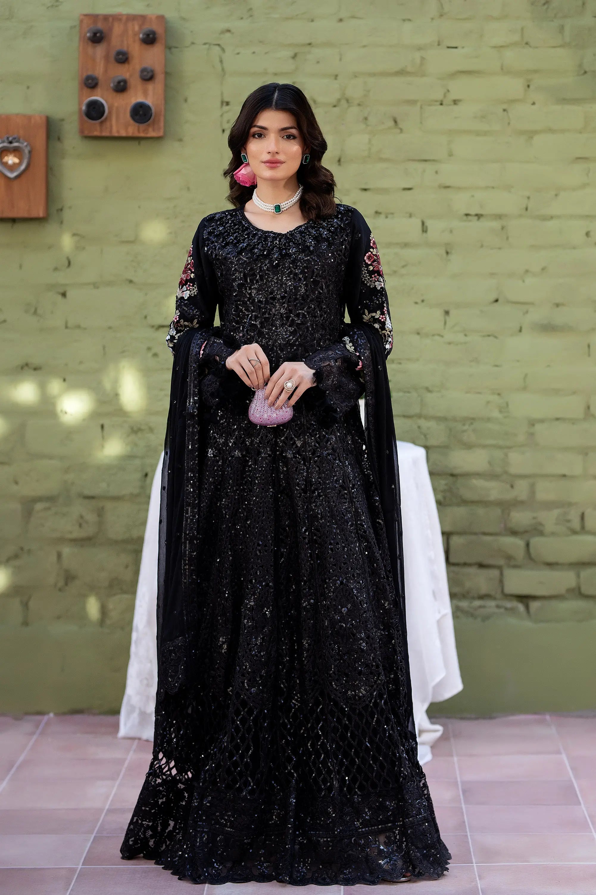 Afsana Embroidered Chiffon Maxi 4Pcs