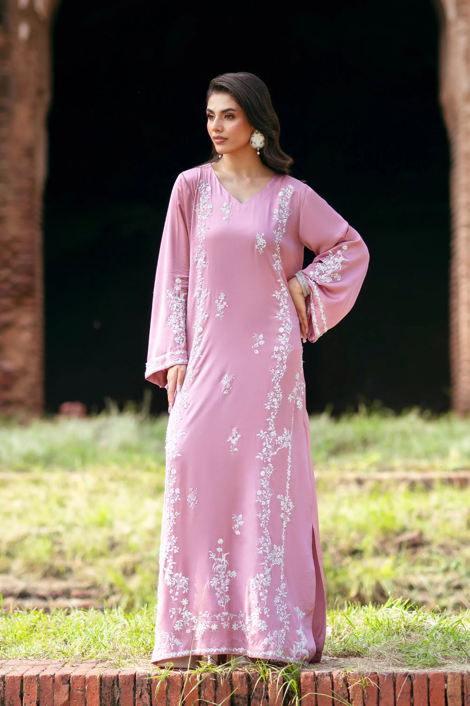 SF-256 Rayyan Silk Kaftan 1Pc