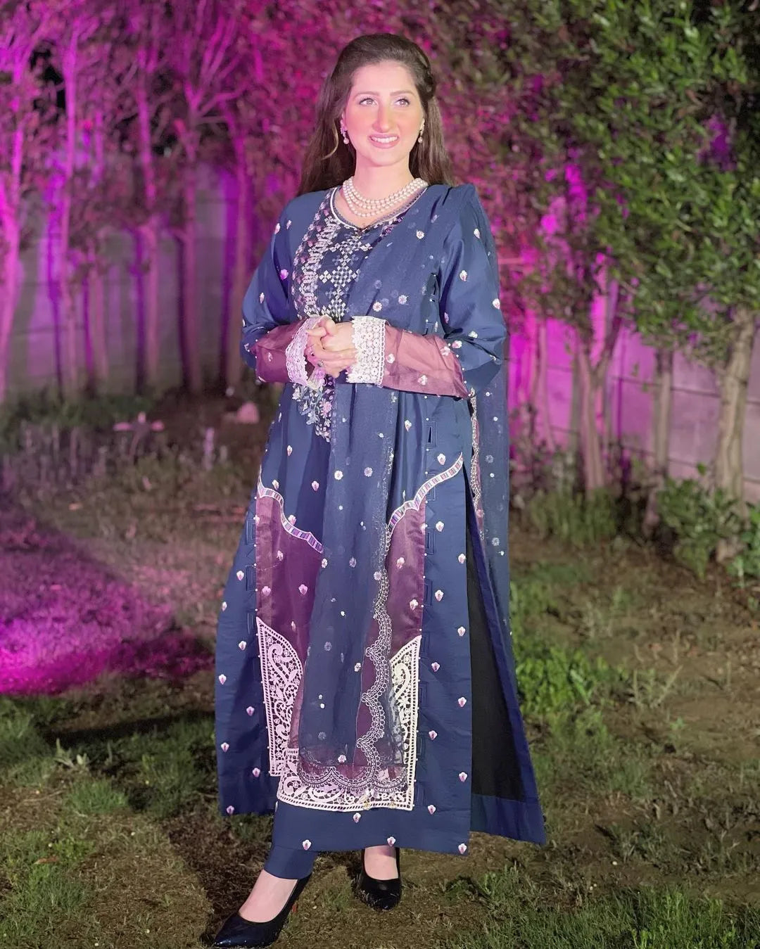 Meem Midnight Sky-06 Unstitched Lawn 3 PCs