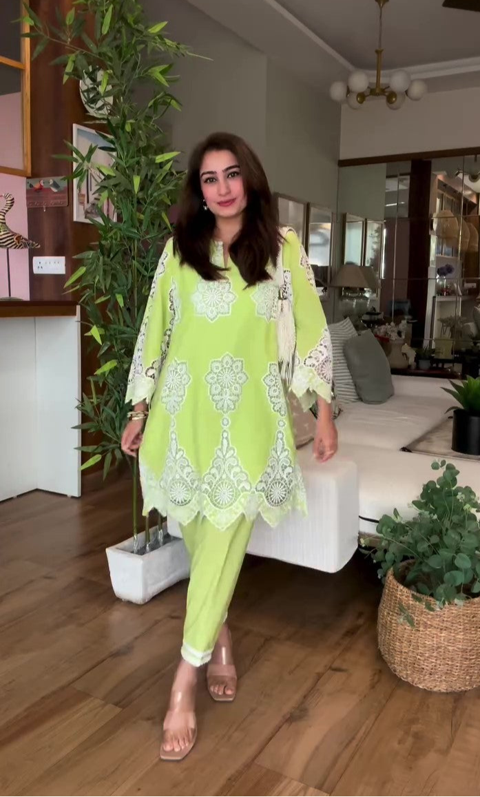 Lime Aura  Co-Ord Set