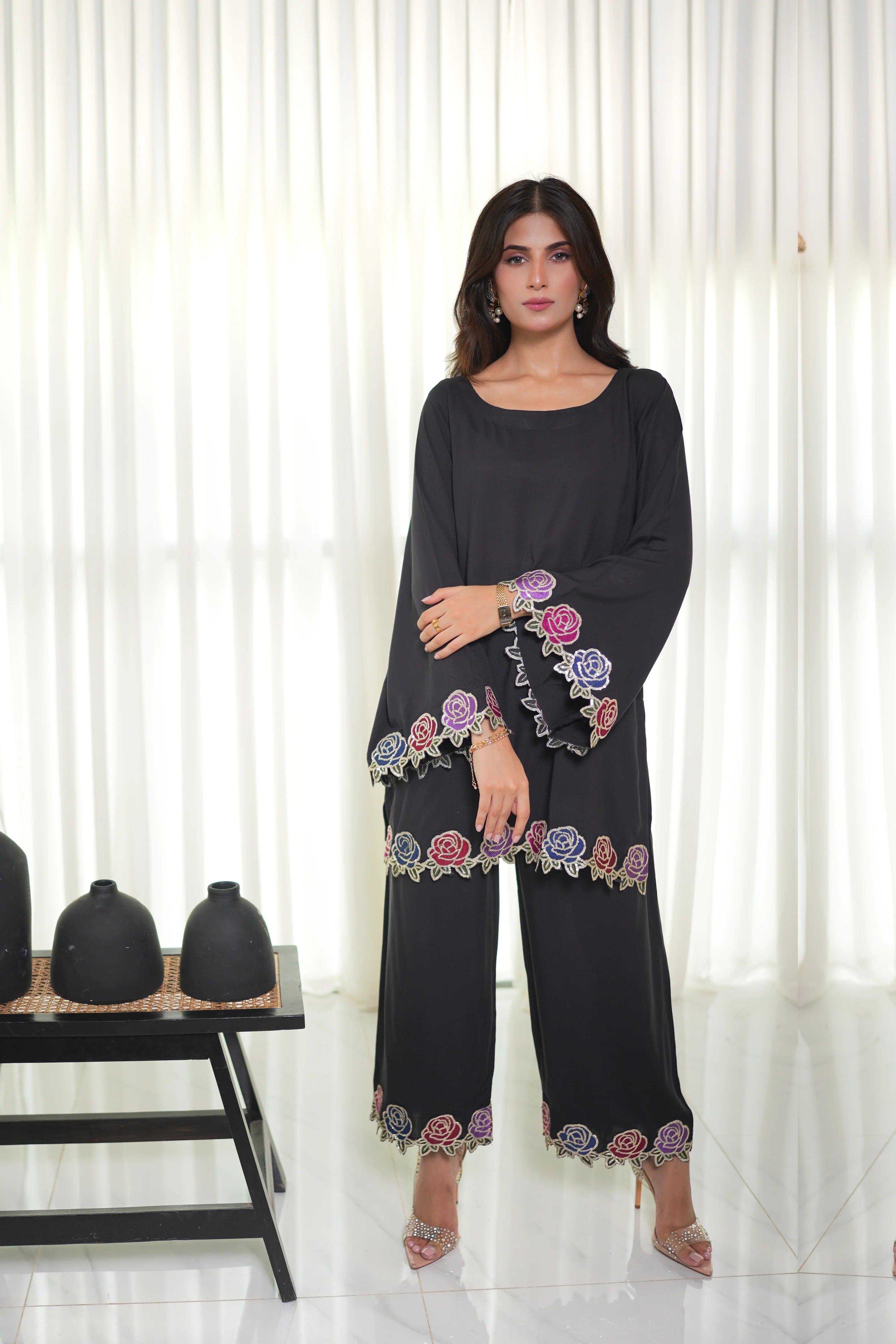 Rose Embroidered Lawn Pret 2Pcs