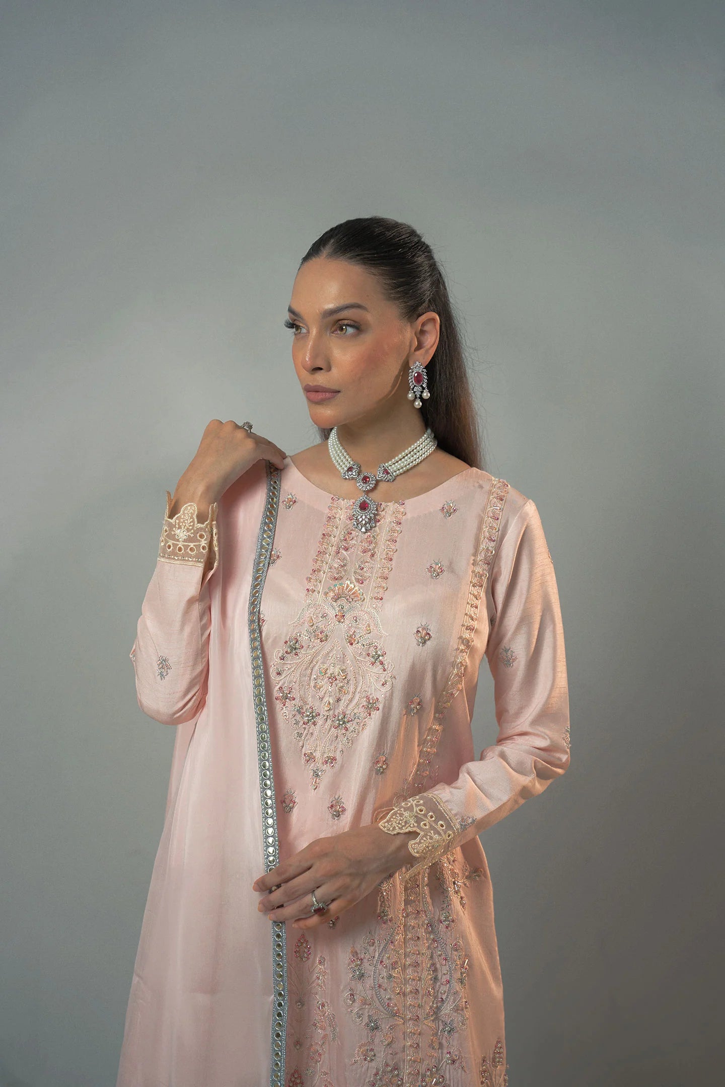 Mira Embroidered SIlk Pret 3Pcs