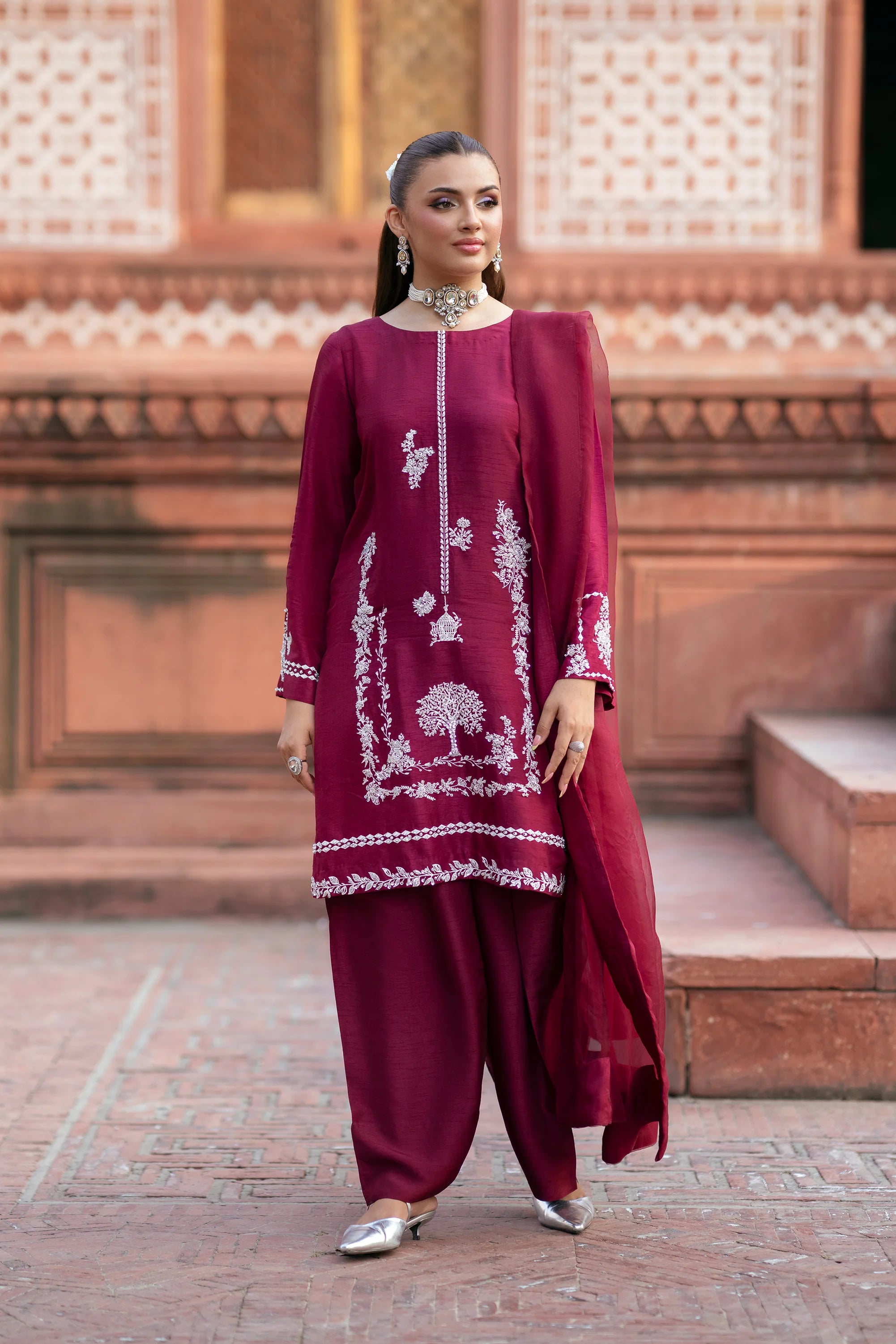 SF-264 Embroidered Raw Silk 3Pcs