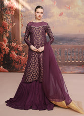 Plum Frost Chiffon Pret 3 PCs