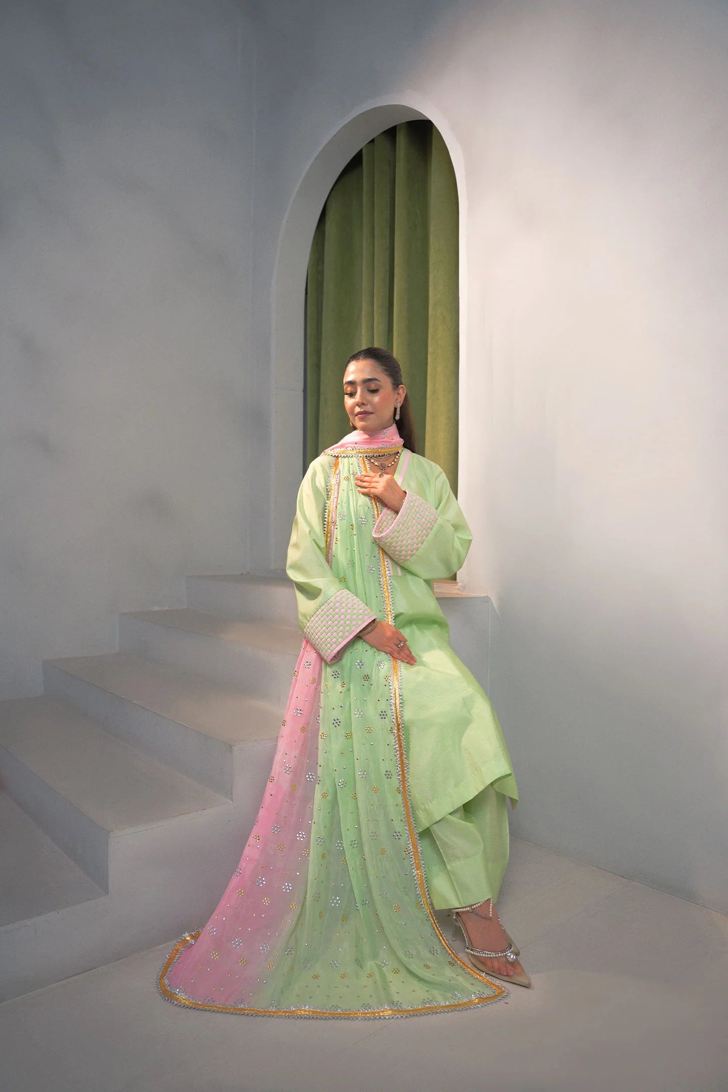 Alaya Embroidered SIlk Pret 3Pcs