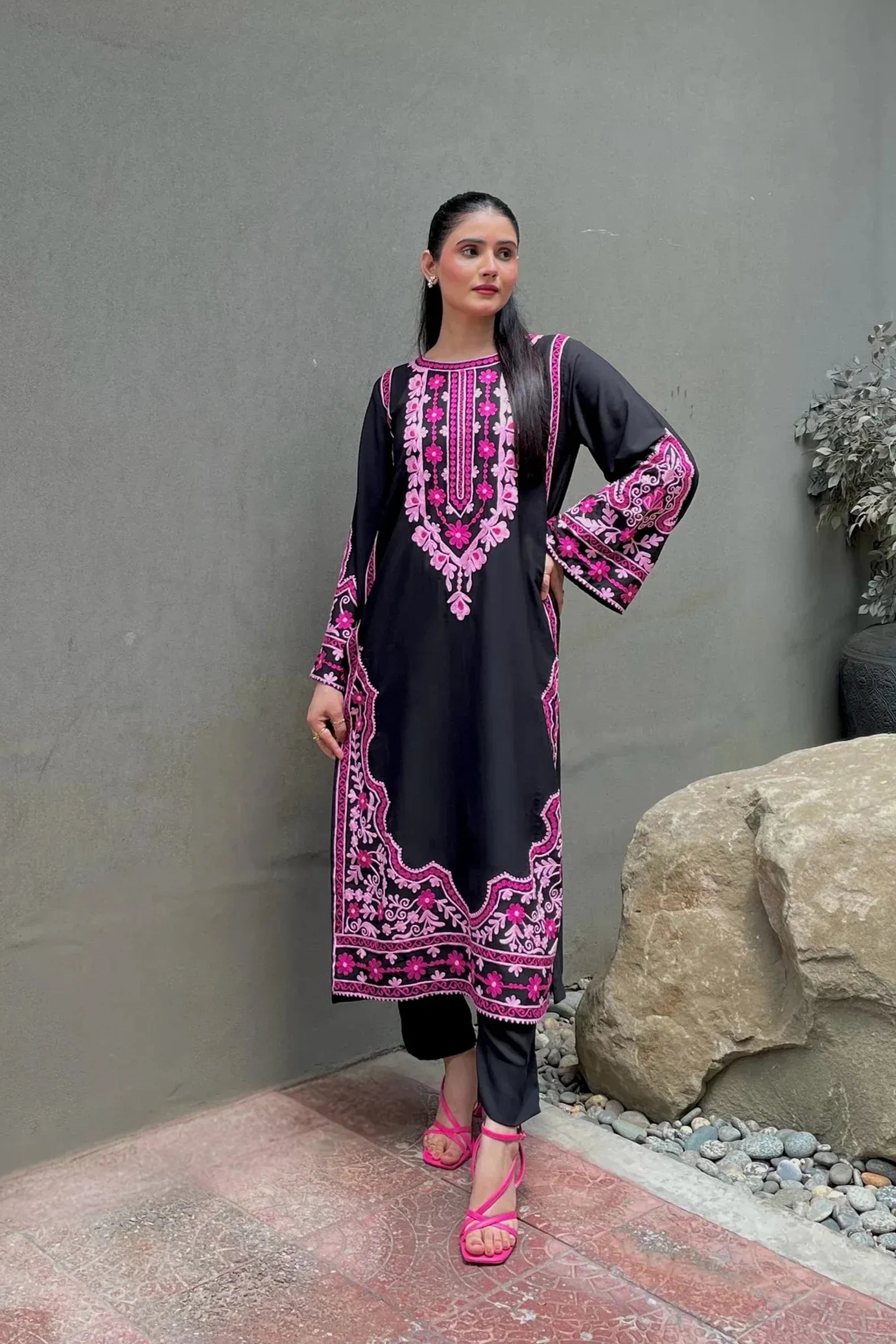 Multi Embroidered Georgette Pret 2Pcs