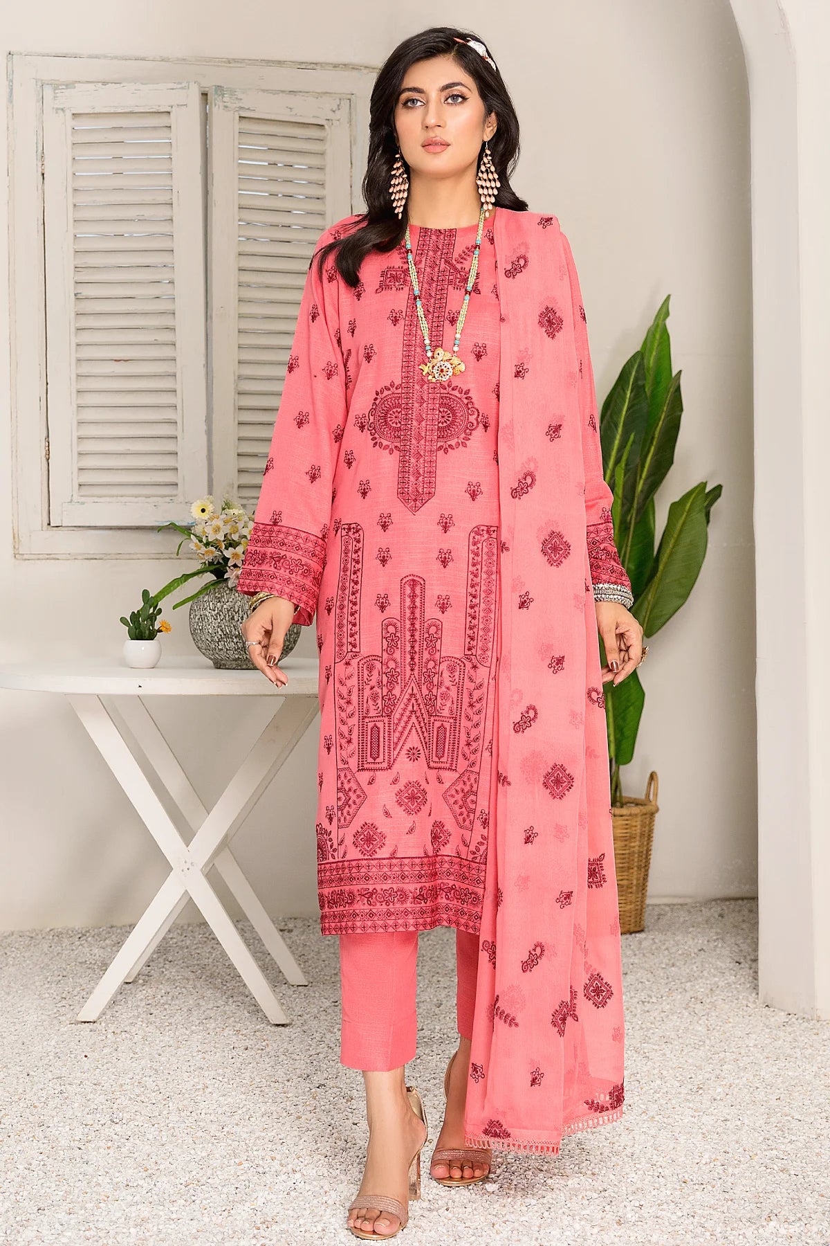 M-18 KARANDI EMBROIDERED UNSTITCHED 3 PCs