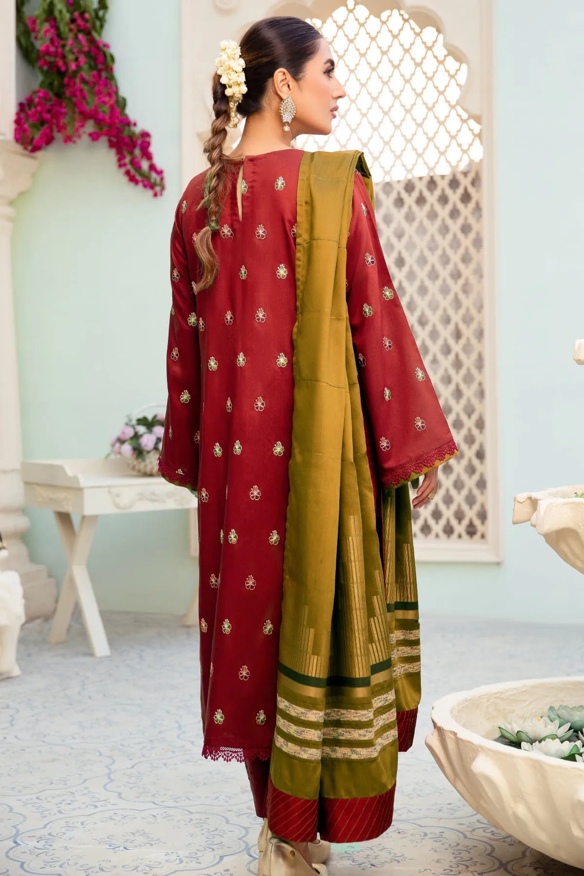 I-17 EMBROIDERED VISCOSE UNSTITCHED 3 PCs