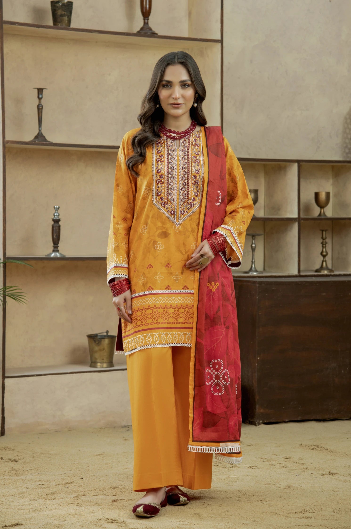 Gulnar Embroidered Lawn Pret 3 PC