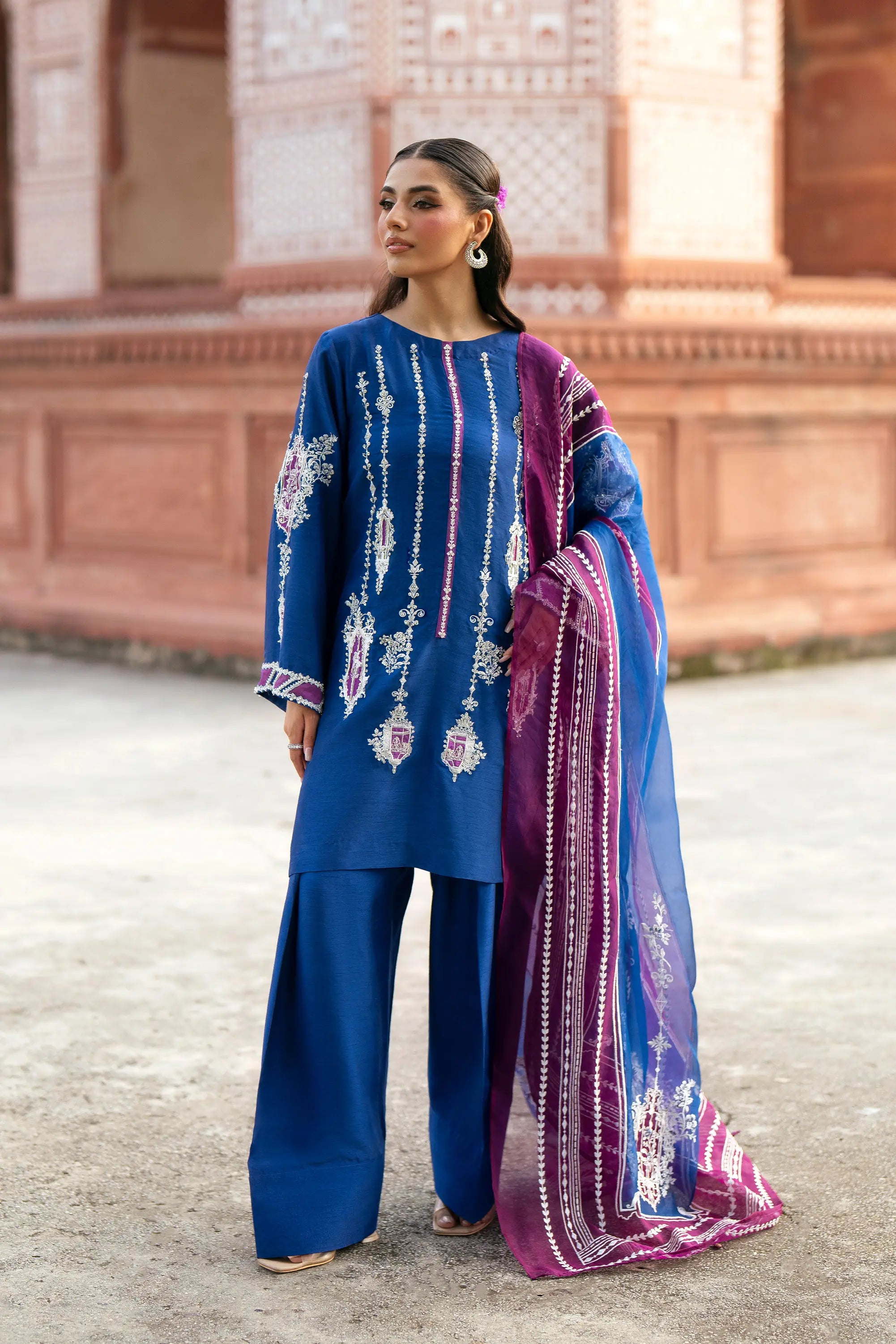 SF-266 Embroidered Raw Silk 3Pcs