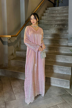 Stylish silk kaftan Pakistan women modern kaftan dresses by BuraqStore