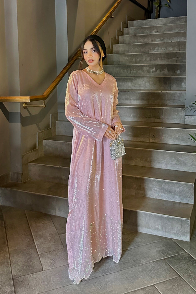 Stylish silk kaftan Pakistan women modern kaftan dresses by BuraqStore