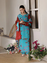 Azure Autumn Chiffon Pret 2 PCs