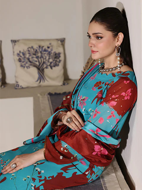 Azure Autumn Chiffon Pret 2 PCs