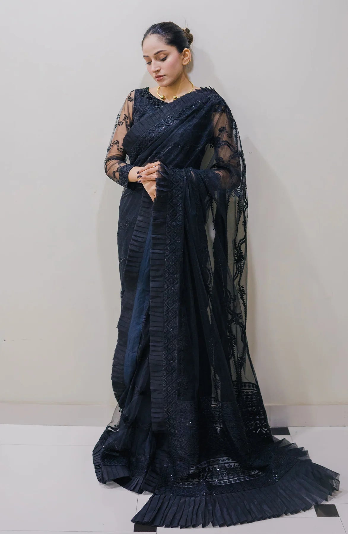 Noir – Luxury SF 02 Stitched SAREE 3 PCs