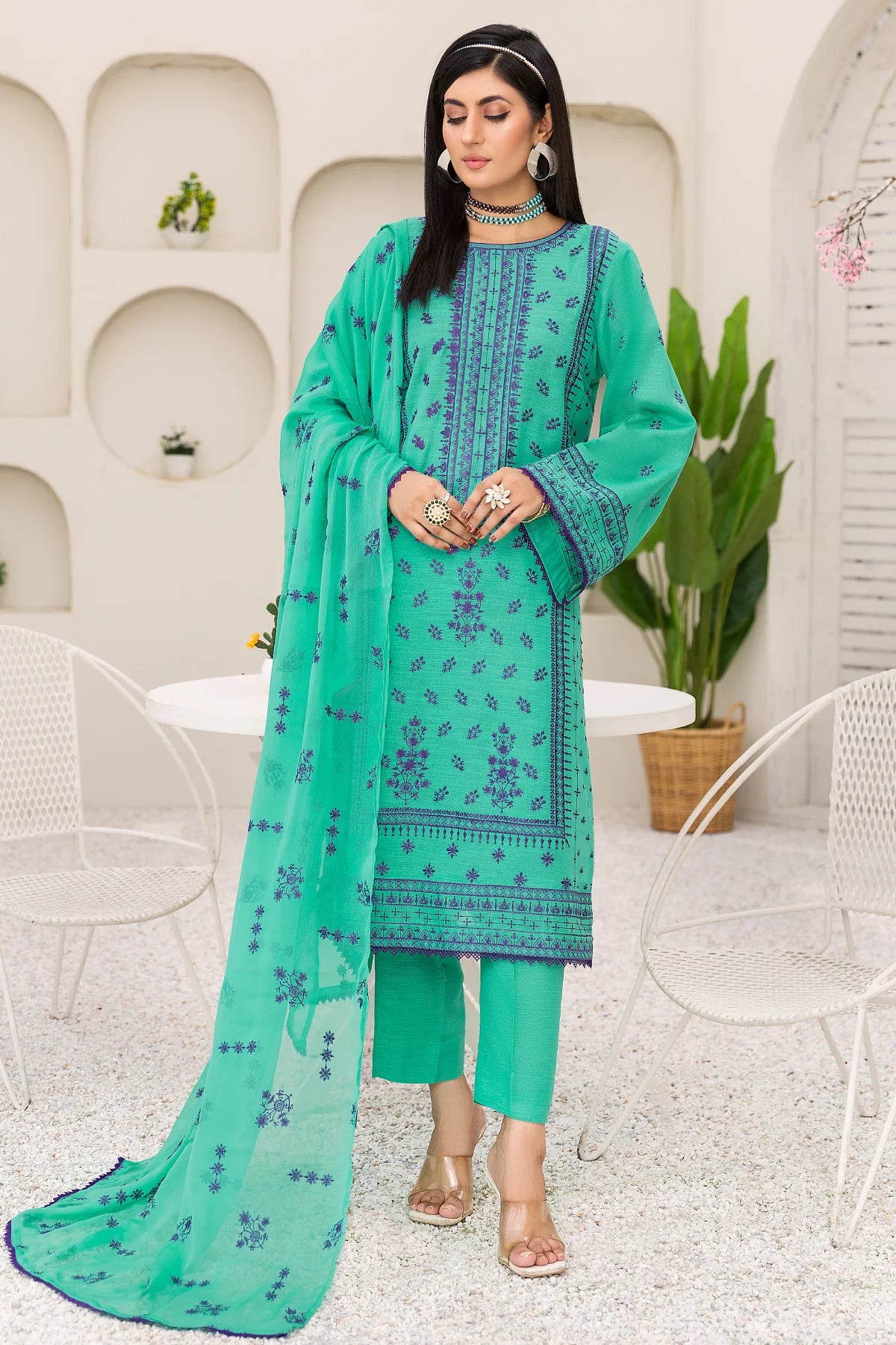 M-20 KARANDI EMBROIDERED UNSTITCHED 3 PCs