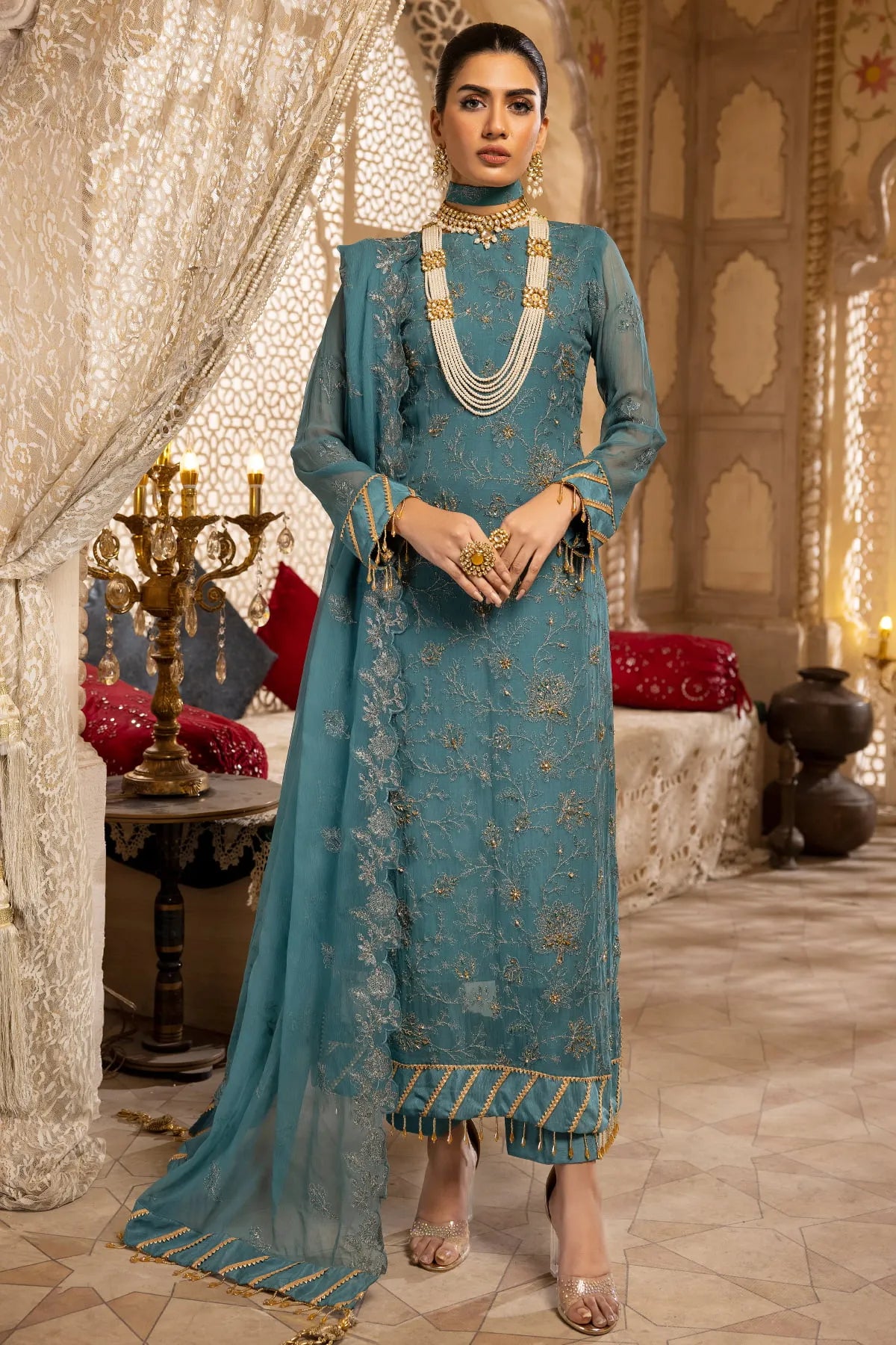 Naqsh N-21 : Unstitched Luxury Chiffon 3PC