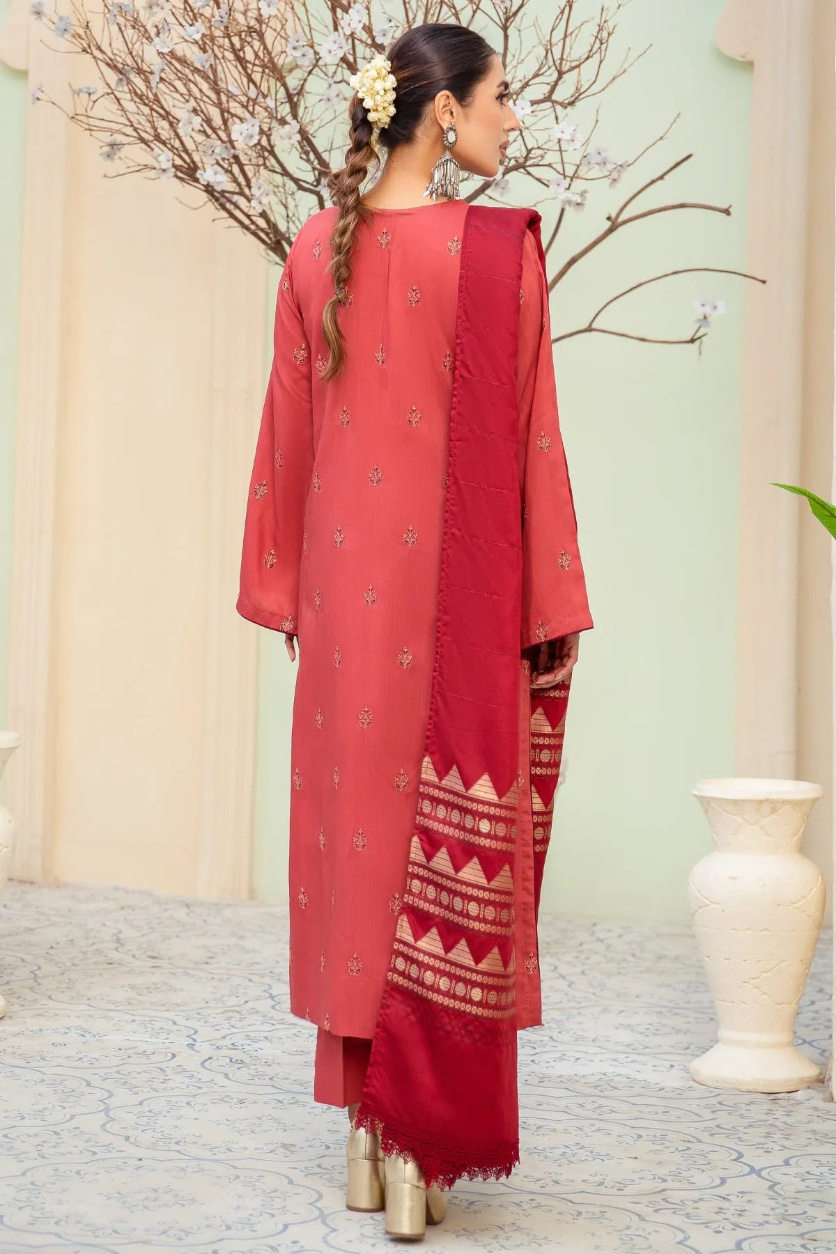 I-18 EMBROIDERED VISCOSE UNSTITCHED 3 PCs