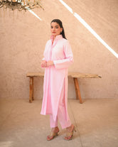 Misty Rose Raw Silk Pret 2Pcs