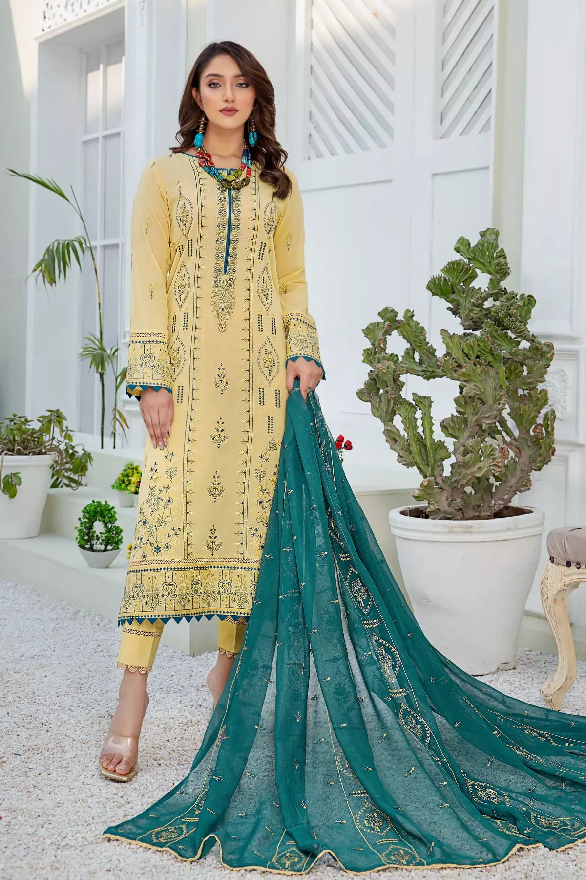 TR-05 Swiss Lawn Embroidered Unstitched 3 PCs