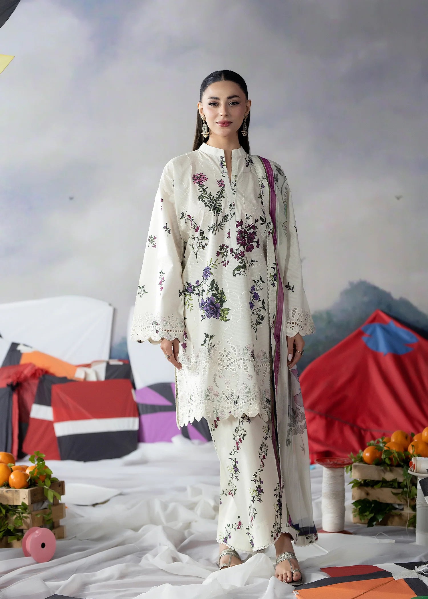 3-Piece Embroidered Lawn Suit