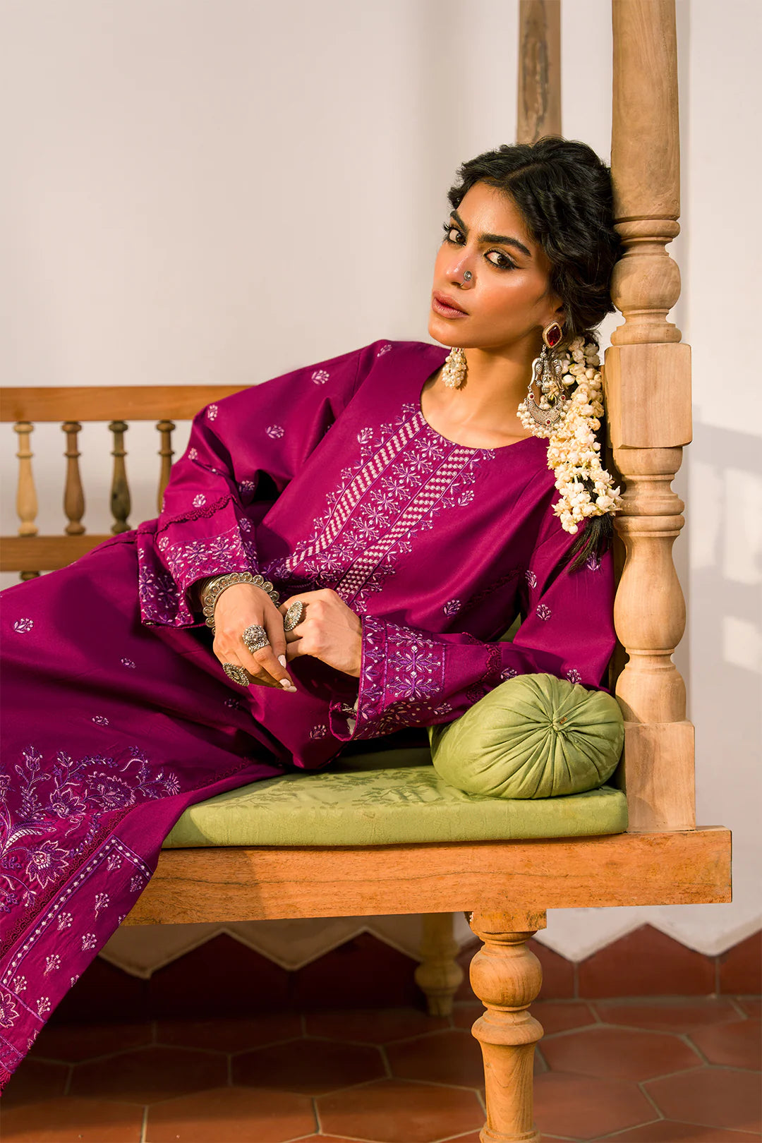 Magenta - NV15D08 Lawn Pret 2 PCs