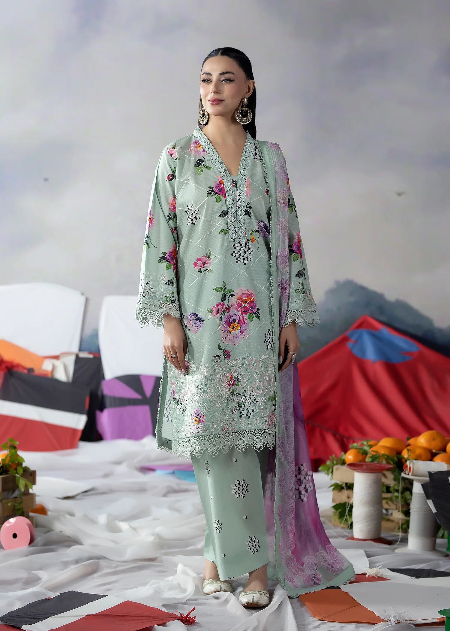 3-Piece Embroidered Lawn Suit