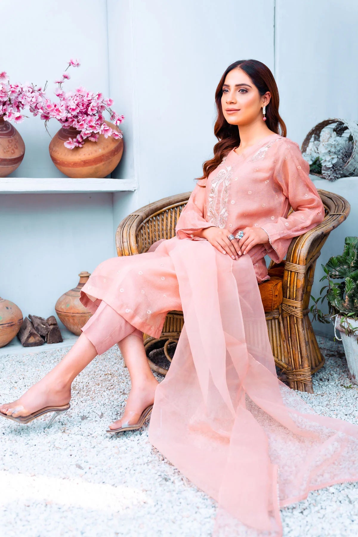 Berry Punch Net Pret 2 PCs in Soft Cotton Fabric