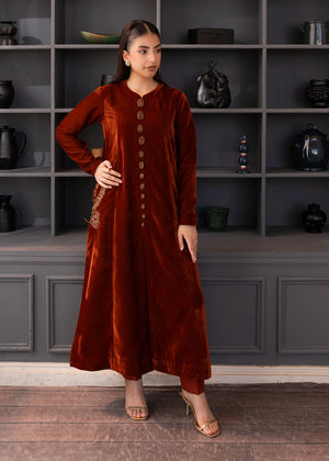 BuraqStore Pakistani Velvet Dress Design
