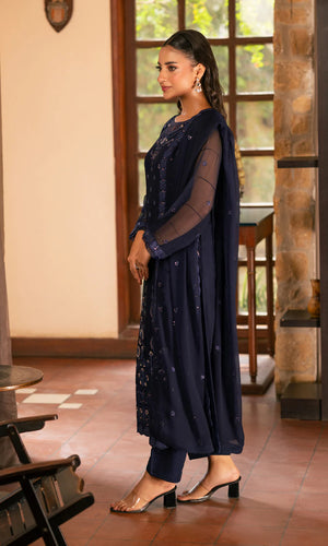 Cobalt Chiffon Pret 3Pcs – Shamooz Online Sale