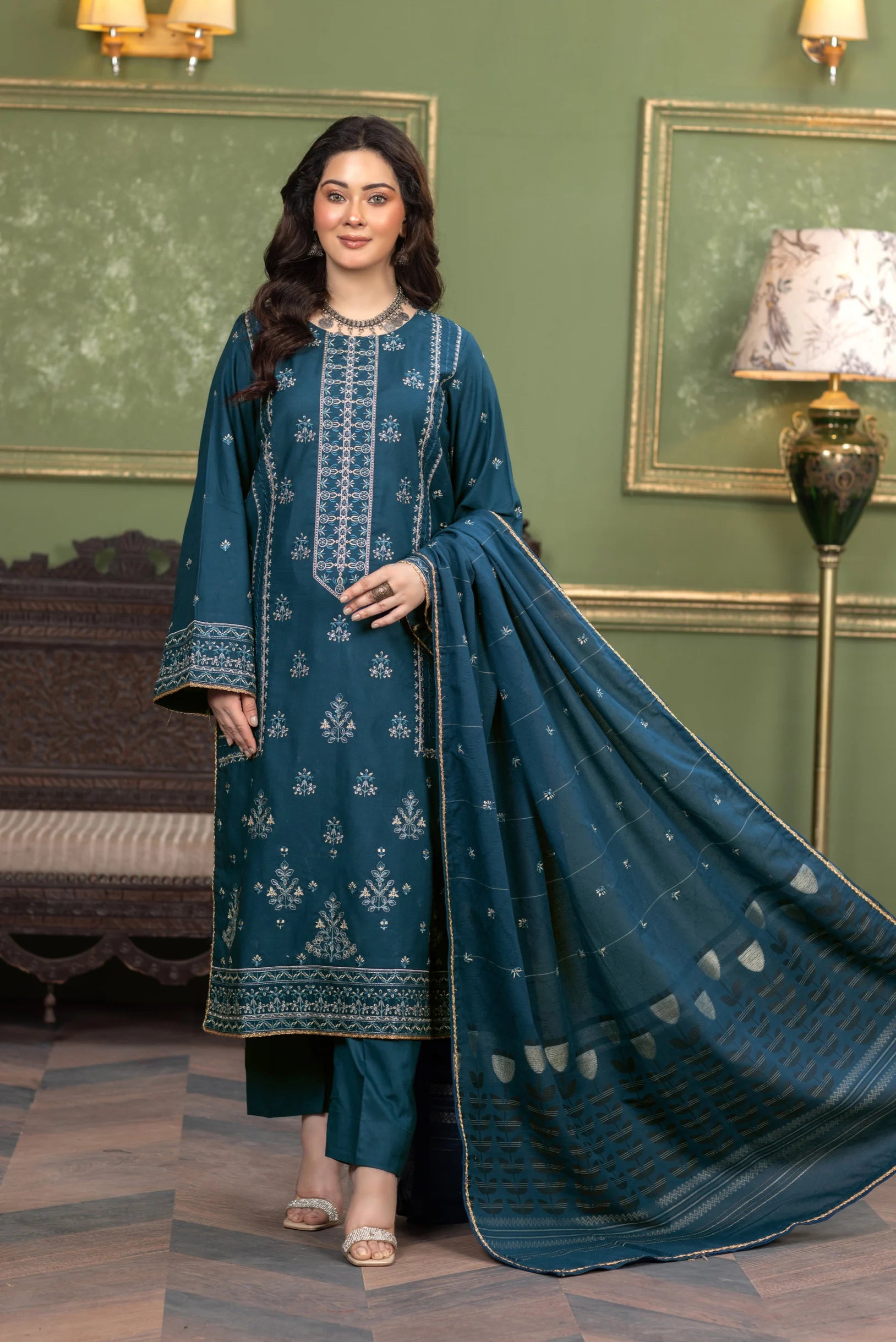 Noura N-23 KHADDAR UNSTITCHED 3 PCs