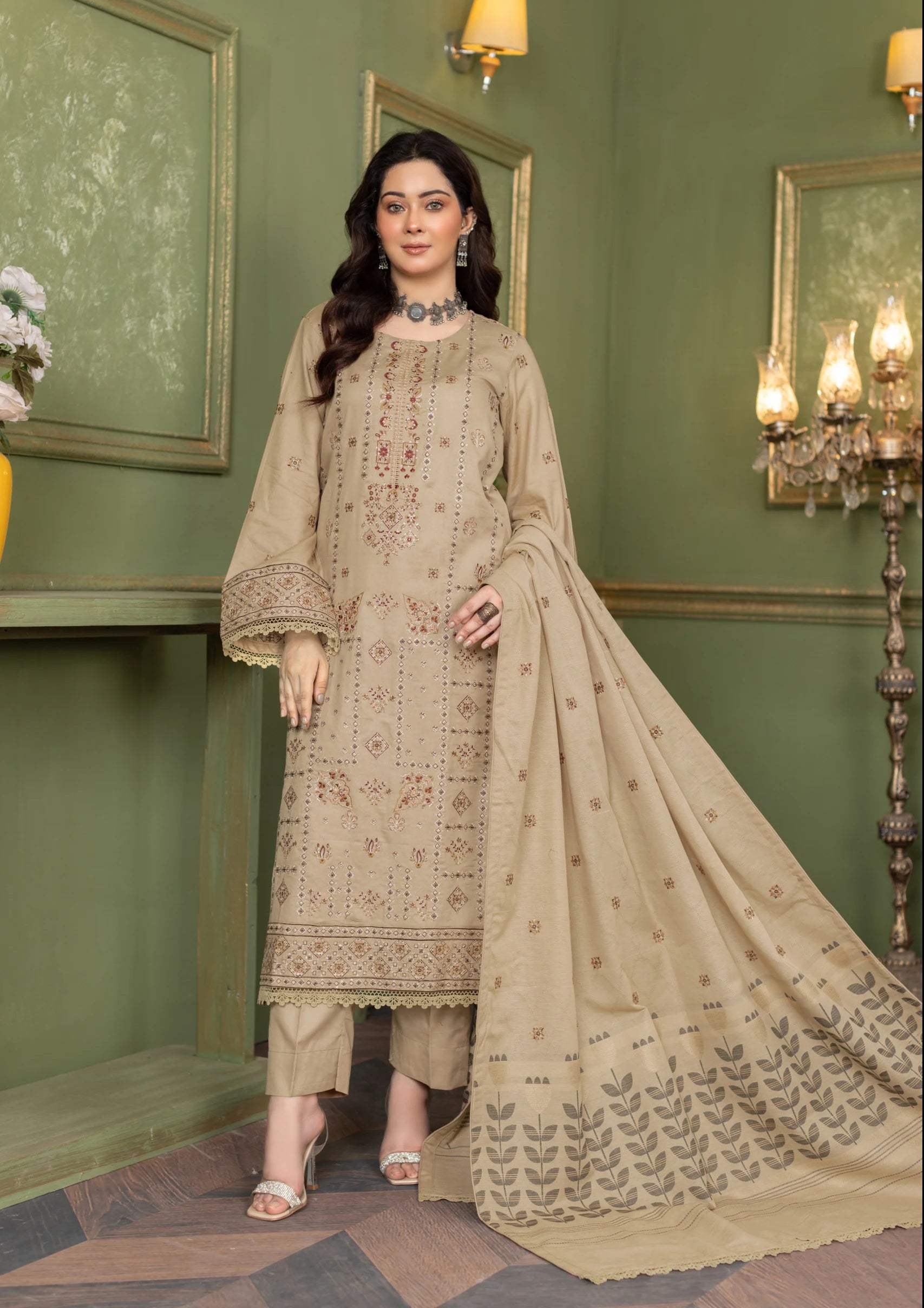 Noura N-26 KHADDAR UNSTITCHED 3 PCs